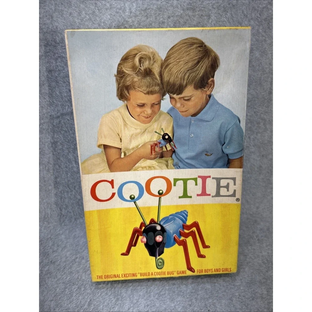 Vintage Cootie Game Schaper 1949 Complete Build A Cootie Bug Original Box